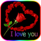 Romantic Gif flowers stickers biểu tượng