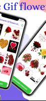 Romantic Gif flowers stickers capture d'écran 1