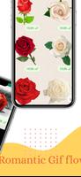 Romantic Gif flowers stickers capture d'écran 3