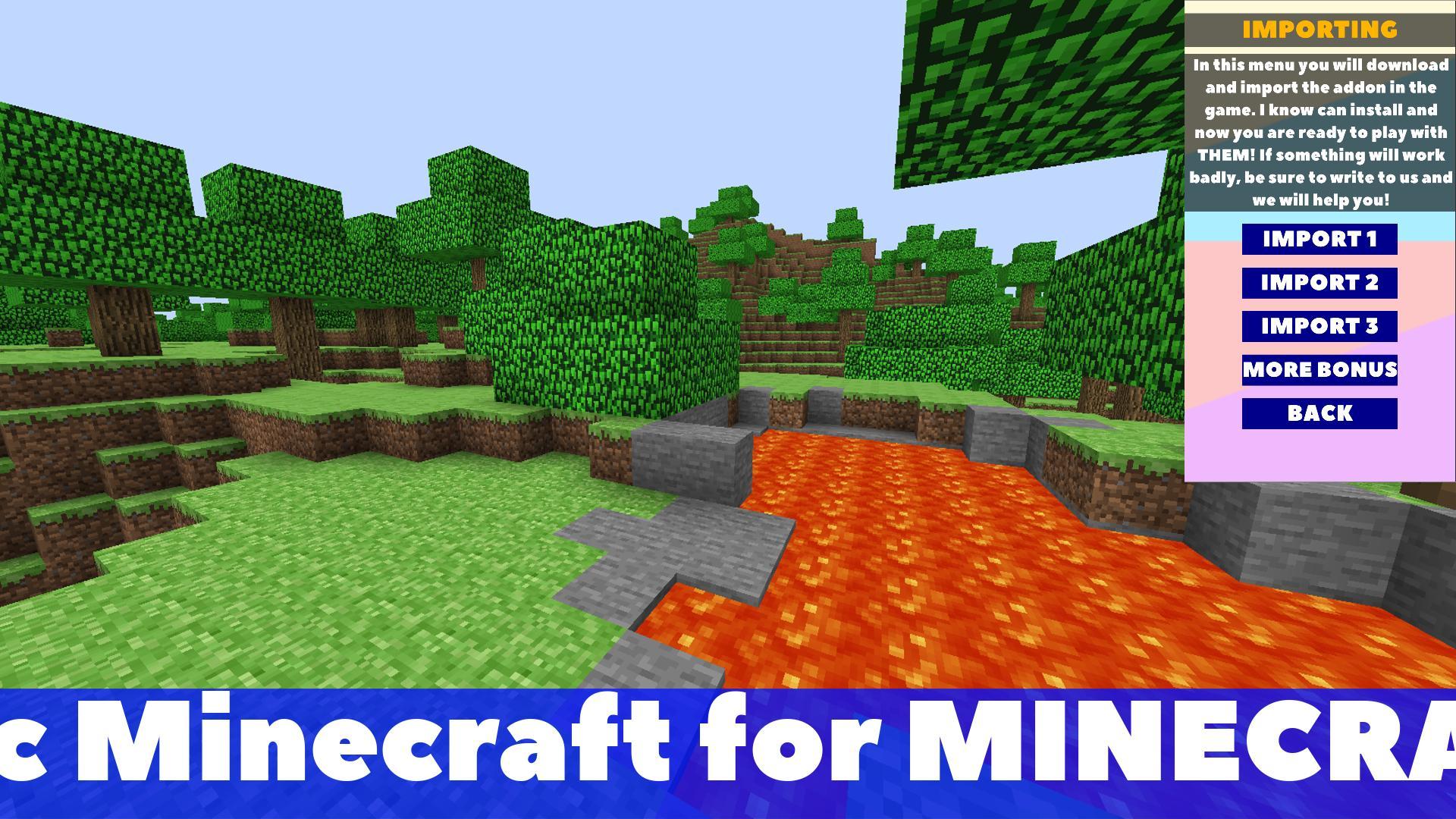 برنامه Classic Minecraft Mod for MCPE - دانلود