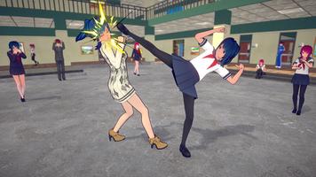 Anime High School Girl Life 3D ảnh chụp màn hình 2