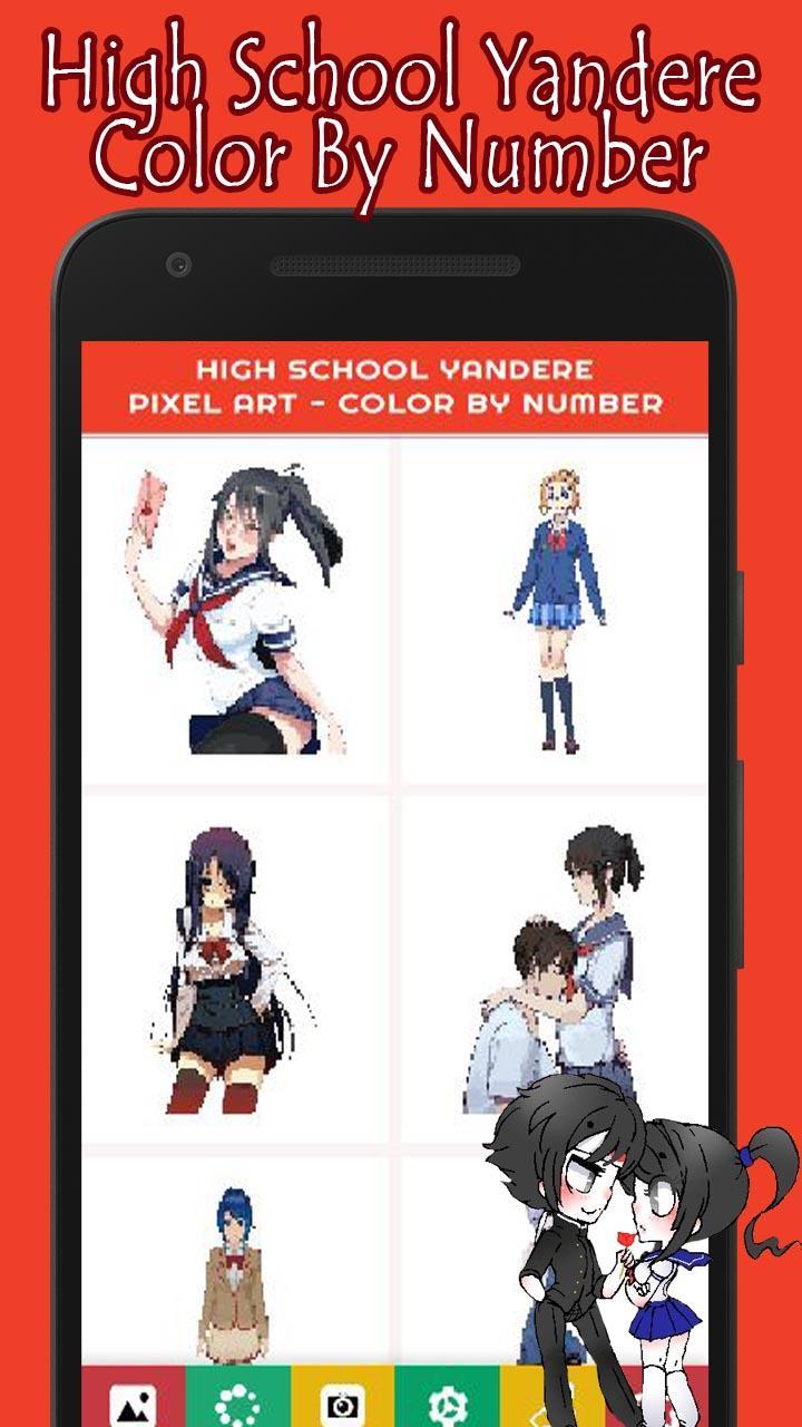 Anime Yandere Coloring Pages - Coloring and Drawing