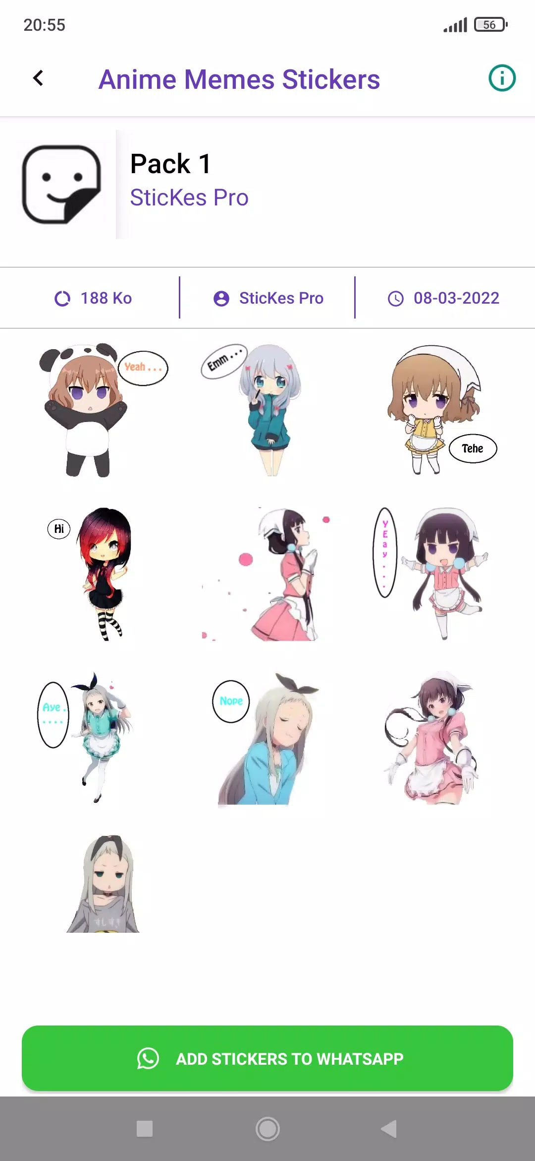 Sticker Maker - Anime/meme sticker pack