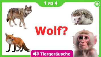 Tieren für Kinder - Lernkarten Plakat