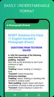 Class 11 English Hornbill NCERT Solutions capture d'écran 3