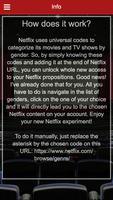 برنامه‌نما Netflix codes عکس از صفحه