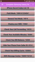 Complete Samsung Galaxy Secret Code اسکرین شاٹ 2