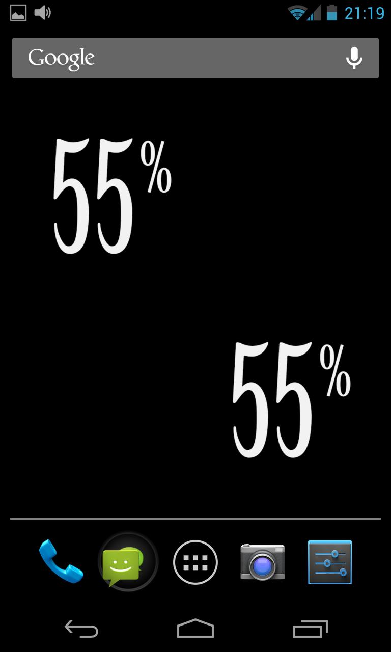 Percentage battery widget for Android - APK Download