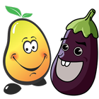 Frutas y verduras para niños icono