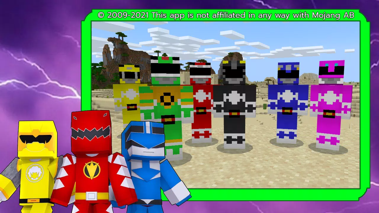 Minecraft recebe skins grátis dos heróis e vilões de Power Rangers