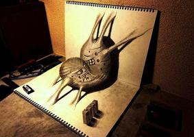 3D Art Drawing Affiche