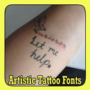 Artystyczne tatuaż czcionki aplikacja