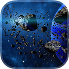 Asteroids Live Wallpaper أيقونة