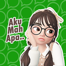 APK 3D Stiker Cewek Cantik Lucu WAStickerApps