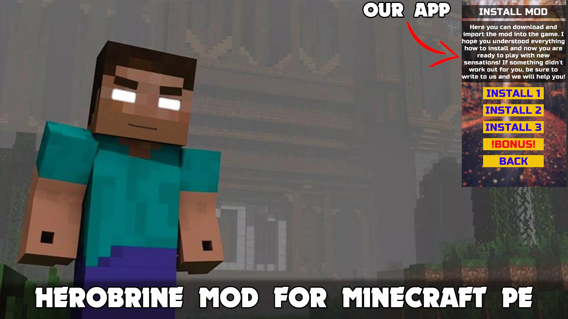 Download do APK de Herobrine World Mod Skin MCPE para Android