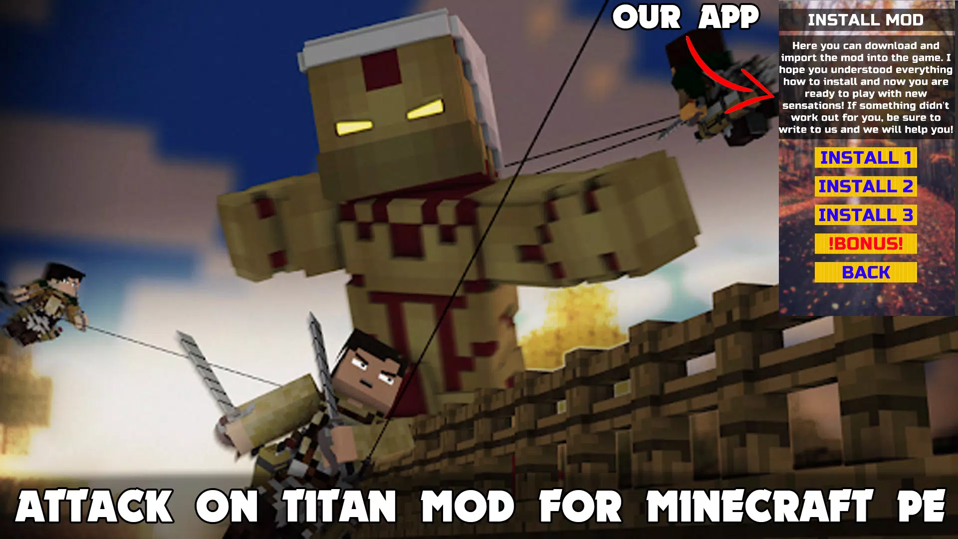 Download Attack on Titan Mod for Minecraft PE - Attack on Titan