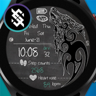 BFF12- Blackboard Art Wolf أيقونة