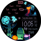 BFF25- Halloween Pumpkin Witch أيقونة