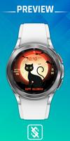 BFF76- Halloween Cat & Moon Plakat