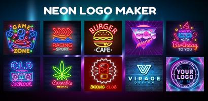 Neon Logo Maker Affiche