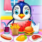 Daycare baby penguin club game icône