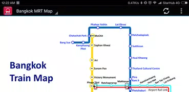 Thailand Bangkok BTS MRT Rail MAP 2021 (New)