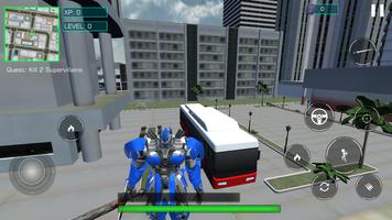Blue Police Robot Transformer Screenshot 3
