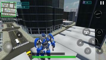 Blue Police Robot Transformer Screenshot 2