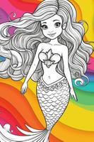 Mermaid Coloring Book پوسٹر