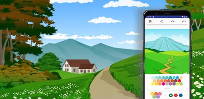 Scenery Coloring Pages poster