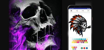 Skull Coloring Pages poster