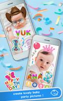 Baby Birthday Stickers اسکرین شاٹ 2