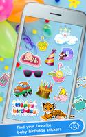 Baby Birthday Stickers اسکرین شاٹ 3