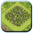 Town Hall 9 Base Layout ไอคอน