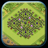 Town Hall 9 Base Layout โปสเตอร์