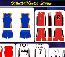 Basketbal uniform ontwerp-poster