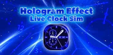 Sfondo Orologio 3D Ologramma Simulatore Simulatore
