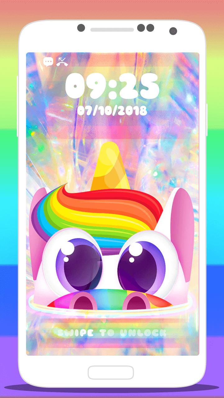 🦄 Rainbow Unicorn Wallpaper Lock Screen App 🦄 APK for Android Download