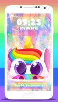 پوستر 🦄 Rainbow Unicorn Wallpaper Lock Screen App 🦄