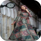 Hermoso diseño de ropa musulmana icono