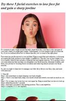 Face Slimming Exercises Tips تصوير الشاشة 1