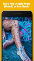 How to Apply Henna Mehndi Art  Affiche