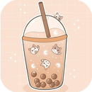 APK Aesthetic Boba Tea Wallpaper