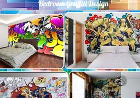 Reka bentuk grafiti bilik tidur penulis hantaran
