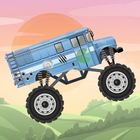 Hill climb car race icon