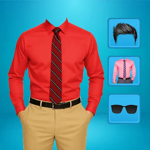 Men Shirt With Tie Photo Frame