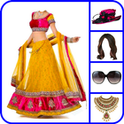 Net Lehenga Choli For Women Photo Montage icône