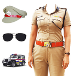 Women Police Suit Photo Frames