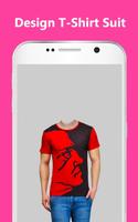 Men Designed T-Shirt Photo Suit Editor Affiche