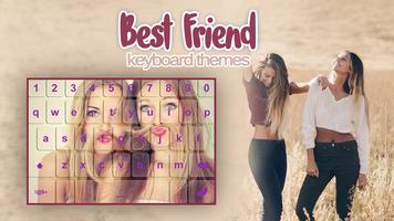 Beste Freunde Tastatur mit Smileys Plakat